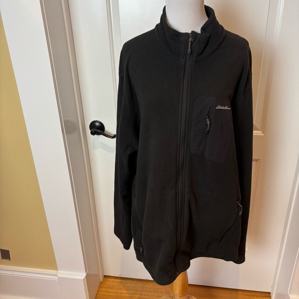 Eddie Bauer First Ascent Black Full Zip Fleece Jacket Men’s 2XL